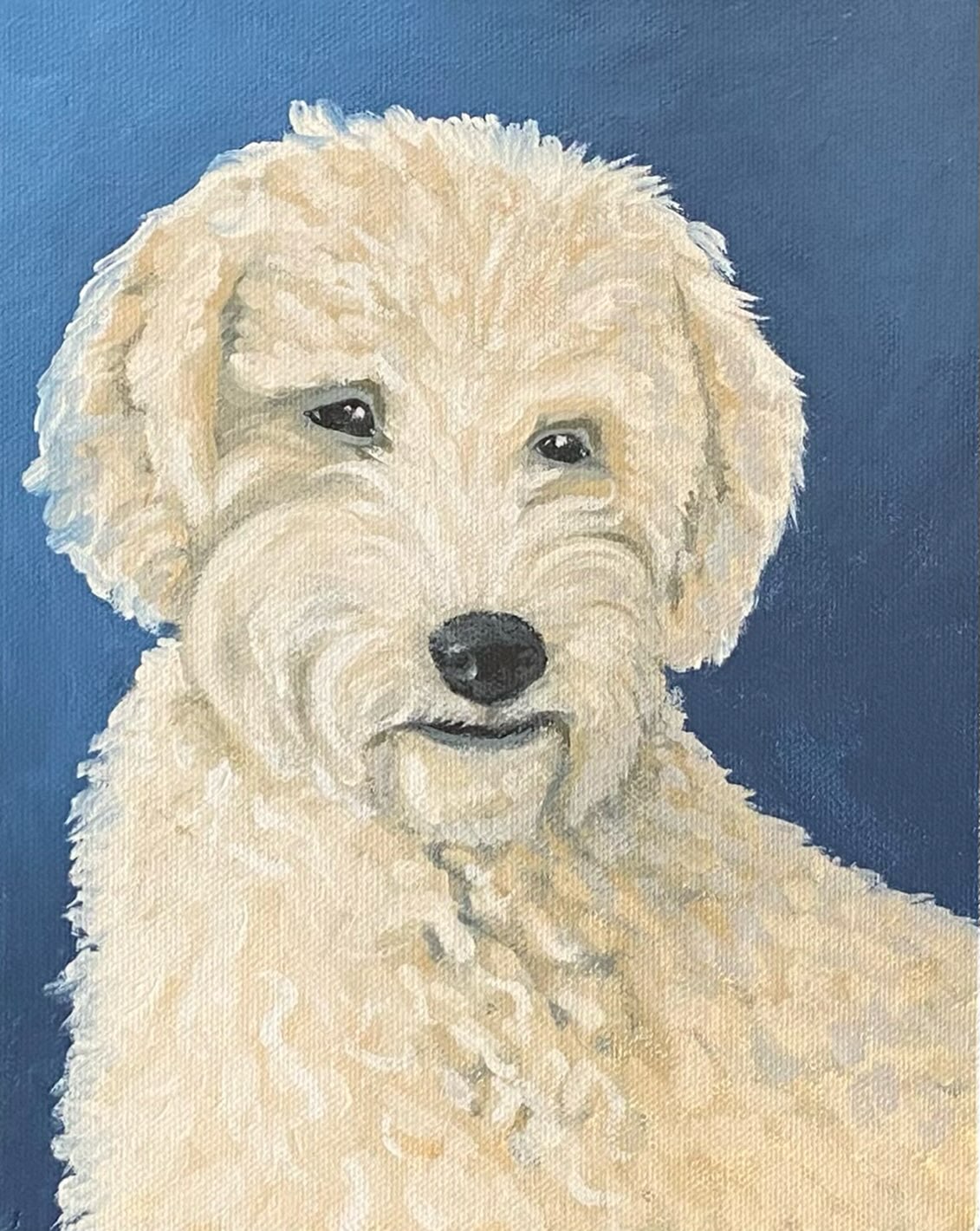 Here is another pet portrait from earlier this year I never shared! Part of a set of 3 paintings